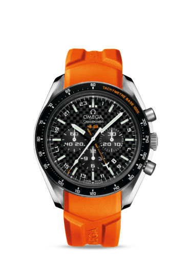 Omega Speedmaster HB-SIA Co-Axial GMT Titanium / Black Carbon / Orange Rubber
